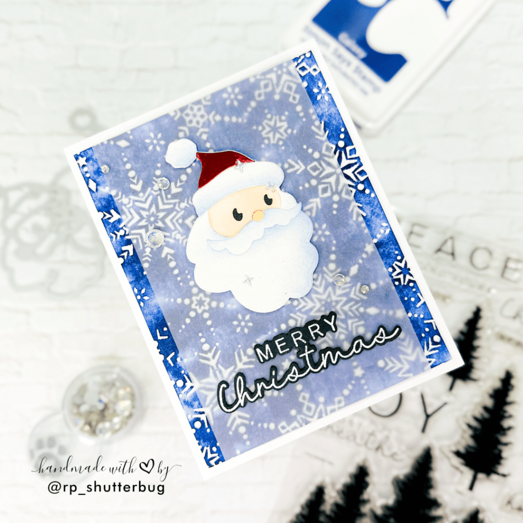 Blackout Technique on Embossed Snowflake&nbsp;Background