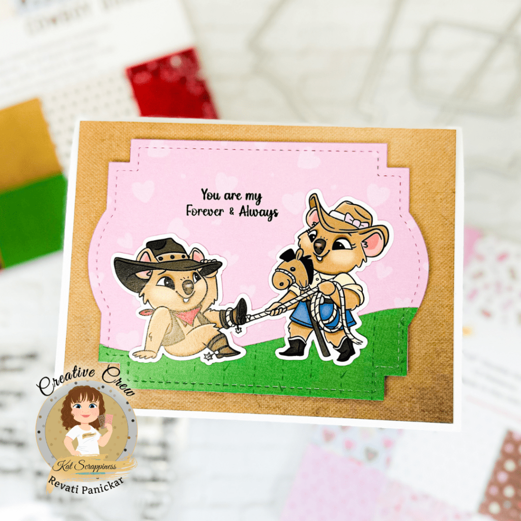 Patterned Paper and Die Cut Ephemera  | Valentine’s Card |&nbsp;KS