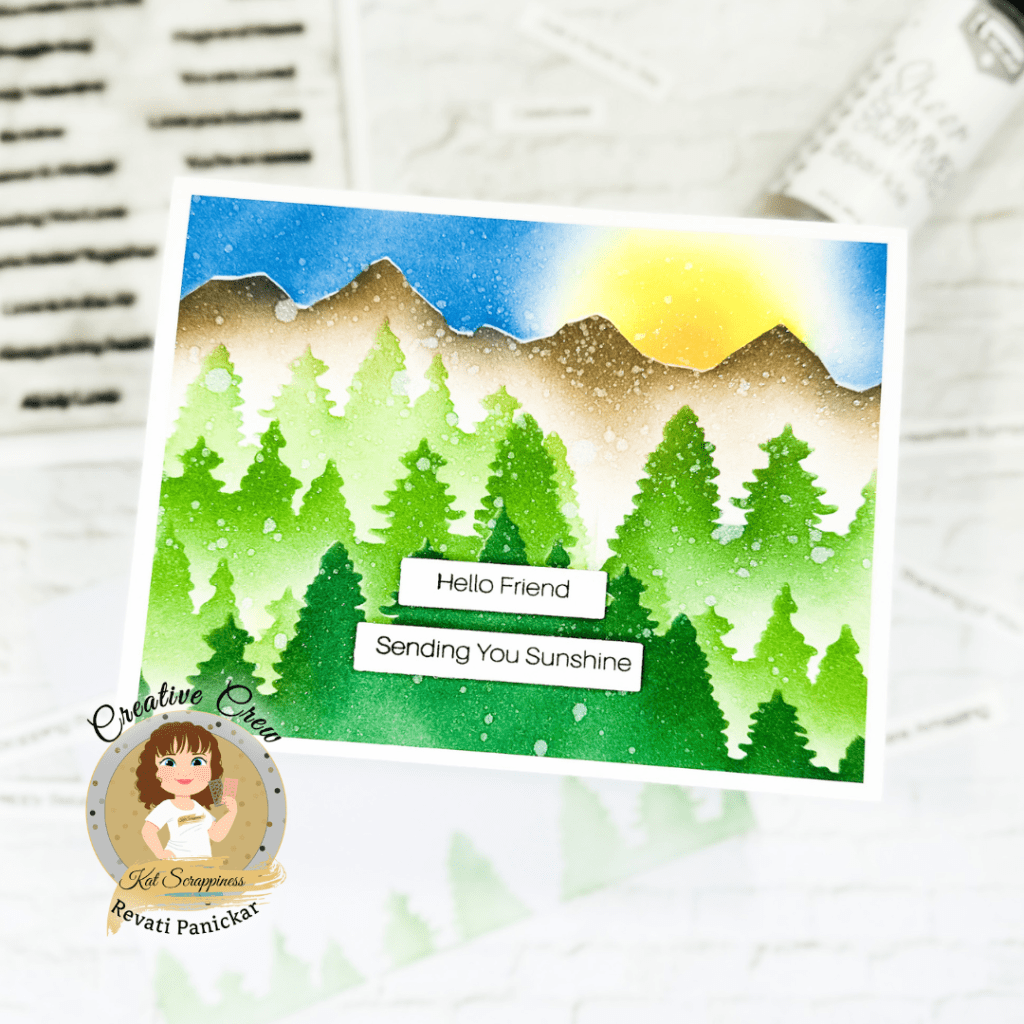 Nature Inspired Background using Layering&nbsp;Stencils