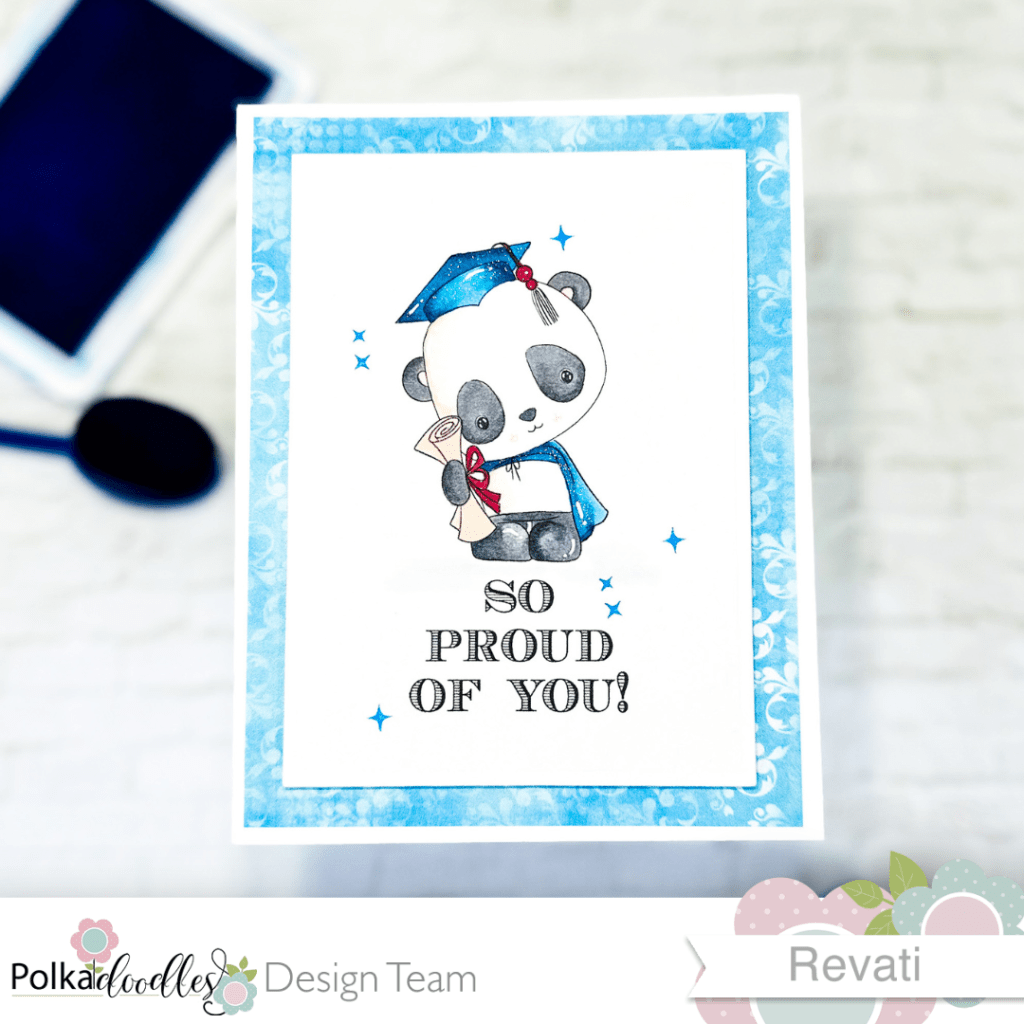 A Sweet & Simple Graduation Card Featuring a Cheerful&nbsp;Panda