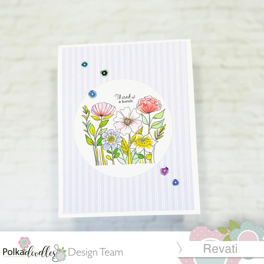 A Sweet & Simple Floral Thank You Card | Flower Meadow Digi Stamp&nbsp;Inspiration