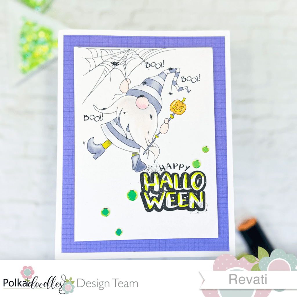 Clean & Simple Halloween Card with a Playful&nbsp;Gnome